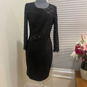 Jax Black Long Sleeve Lace Dress